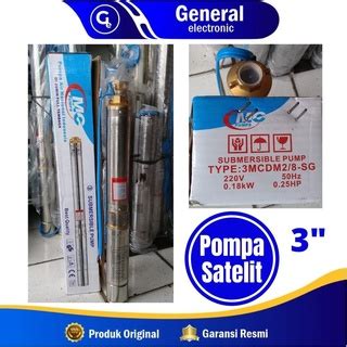 Jual Pompa Satelit 3 Inch Nasional MC Pump 0 25HP 180 Watt Kabel 30