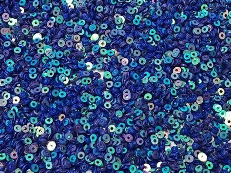 Blue Metallic Circular Plastic Sequins Metallic Sequins मेटल सेक्विन