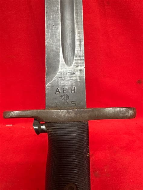 Original Wwii Us M1 Garand Bayonet Afh 10 Blade Wscabbard Good Buya