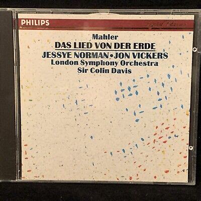 Mahler Das Lied Von Der Erde Jessye Norman Philips Cd Solid Silver