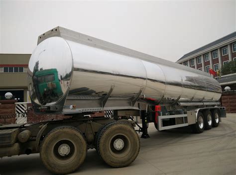 Aluminum Fuel Tank Semi Trailer 42000 Liters With BPW Axle And 7500kg