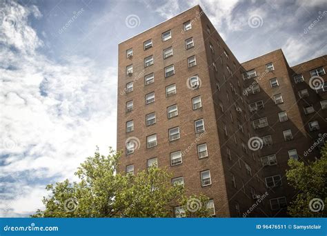 View Of Multiple Generic Apartment Buildings Seen In Manhattan Nyc