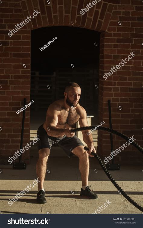 Sport Concept Caucasian Athlet Naked Torso Stock Photo Edit Now