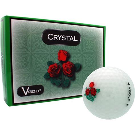 V Golf Crystal Golf Balls Rose Logo