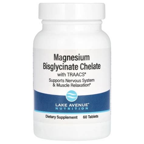 Lake Avenue Nutrition Magnesium Bisglycinate Chelate With Traacs