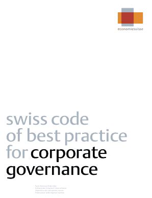 Fillable Online Economiesuisse Swiss Code Of Best Practice For