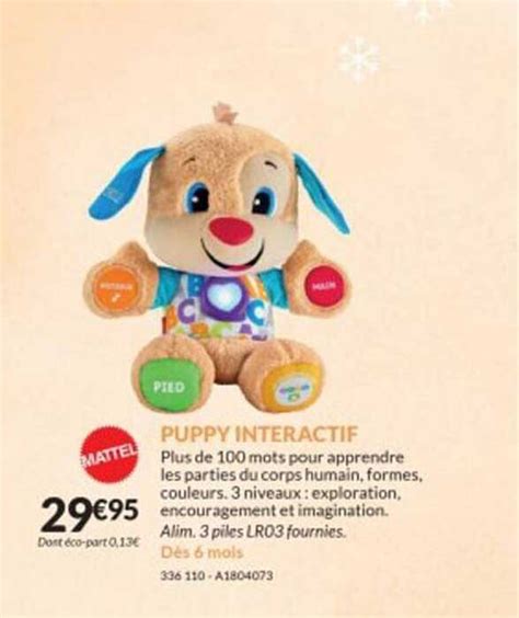 Promo Puppy Interactif Chez Jouets Sajou Icatalogue Fr