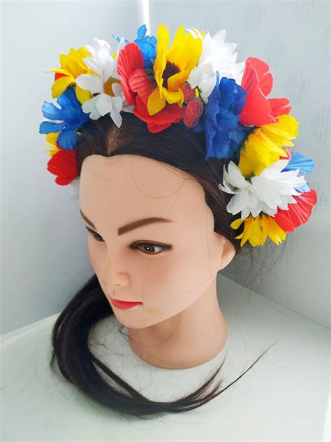 Ukrainian Wreath Flower Headdress Head Vinok Floral Wreath Etsy