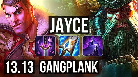 JAYCE Vs GANGPLANK TOP 1 8M Mastery 900 Games Legendary 10 2 2