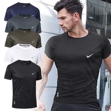 Men Compression Fitness Short Sleeve Quick Dry Shirt Tights Gym