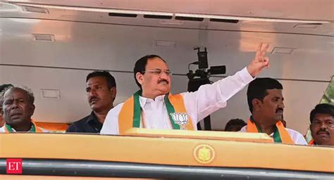 Jp Nadda Karnataka Elections 2023 Bjp Chief Jp Nadda Holds Roadshow In Vijayanagara The