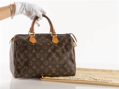 LOUIS VUITTON Borsa A Bauletto Modello Speedy 30 In Tela Monogram Con