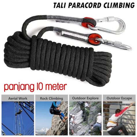 Jual Tali Paracord Panjat Tebing Climbing Rope Mm Meter Hitam