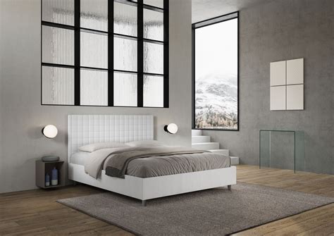 Letto Matrimoniale Contenitore X Bianco Frassino Testata