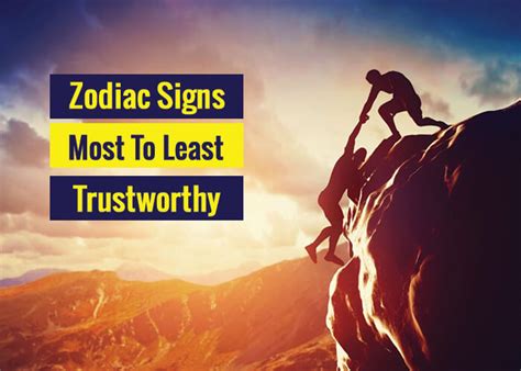 Most To Least Trustworthy Zodiac Signs Revive Zone