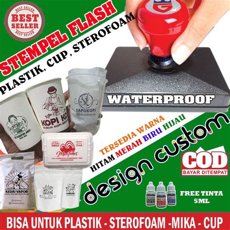 Jual Art N T Stempel Flash Plastik Gelas Cup Sterofoam Mika Kayu