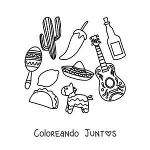 30 Dibujos de México para Colorear Gratis Coloreando Juntos