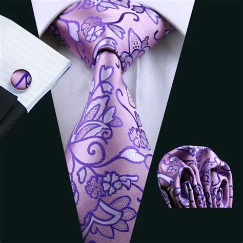 Aliexpress Buy Barry Wang Mens Tie Purple Floral Silk