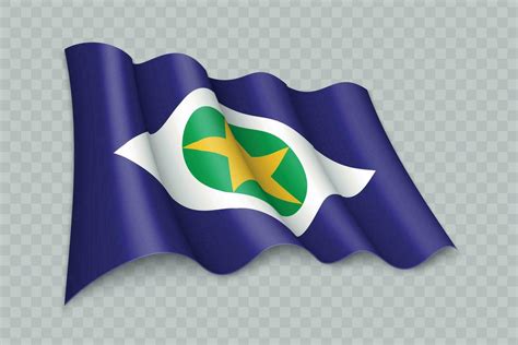 D Realista Ondulaci N Bandera De Mato Grosso Es Un Estado De Brasil