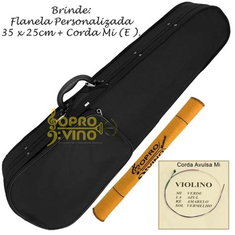 Estojo Case Violino 4 4 Formato Gota Preto Vignol VCS100BK em Promoção