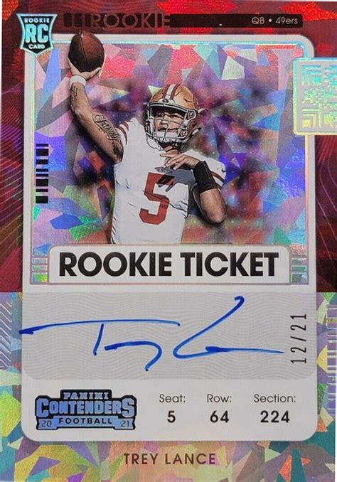 Panini Contenders Rookie Ticket Rps Variation Cracked Ice Ticket