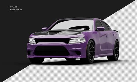 Premium PSD | Isolated realistic metallic purple modern muscle sport ...