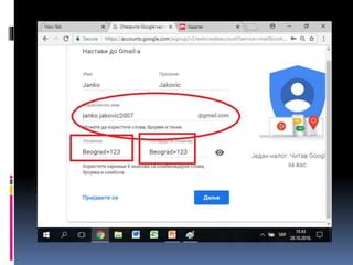 Kako Napraviti Svoj Gmail Nalog Ppt