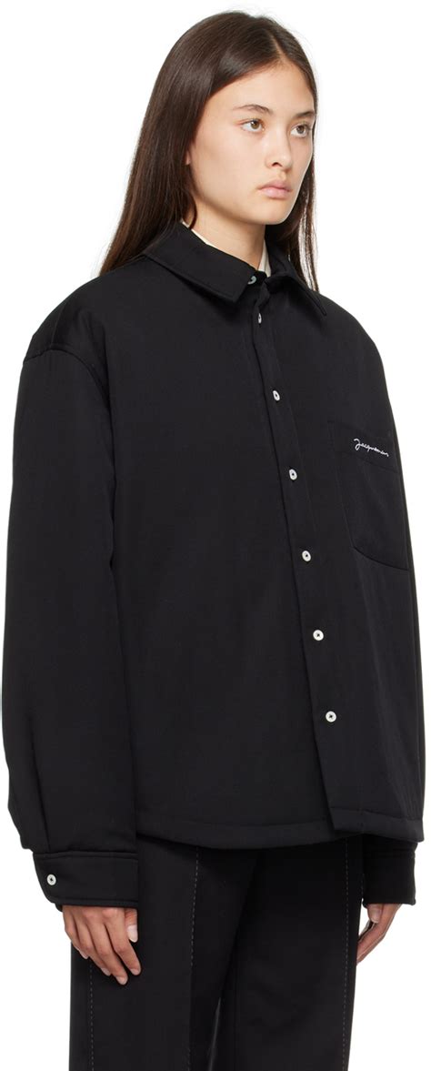 Jacquemus Black Le Raphia La Chemise Boulanger Shirt Jacquemus