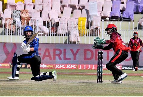 Women cricket players in action during a 2nd cricket exhibition match ...