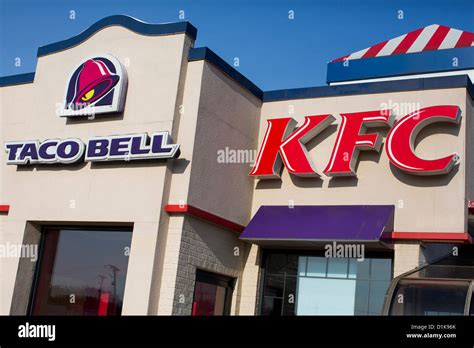 A Taco Bell And Kentucky Fried Chicken Kfc Fast Food Restaurant Stock