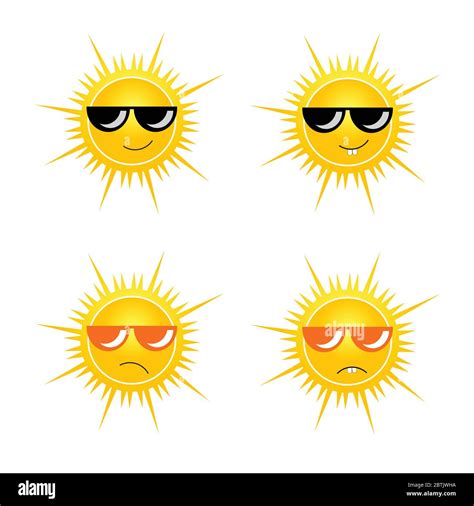 Sun With Sunglass Vector Illustration Stock Vector Image And Art Alamy