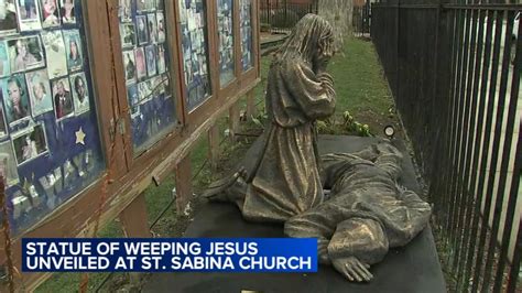 Statue of Jesus weeping over body unveiled at South Side church