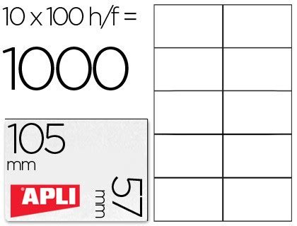 Etiqueta Adhesiva Apli Tama O X Mm Para Fotocopiadora Laser