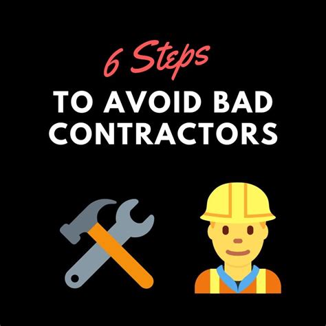 6 Steps To Avoid Bad Contractors