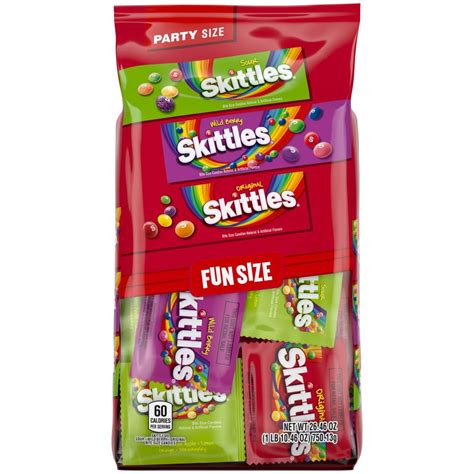 Skittles Original Skittles Wild Berry And Skittles Sour Fun Size Chewy Candy Variety