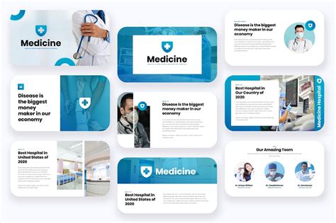 医学医疗保健powerpoint演示文稿模板 Medicine Medical Powerpoint Template 设计小咖