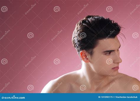 Thoughtful Male Person Turning His Head Stock Image Image Of