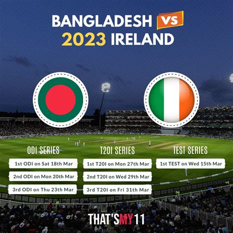 Ireland Tour Of Bangladesh 2023 Thatsmy11