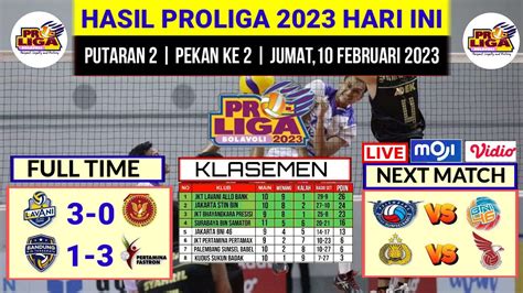 Hasil Proliga 2023 Hari Ini Klasemen Proliga 2023 Terbaru Putaran 2