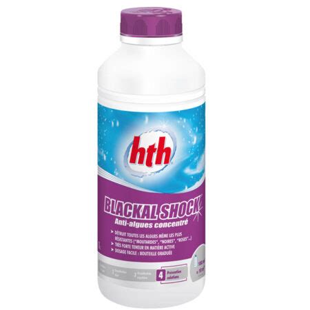 HTH Blackal Shock Anti algues concentré 1 L Bel O Piscine