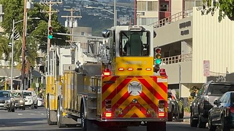 Station Tons Honolulu Fire Department Ladder 2 Slow Screaming Federal Q