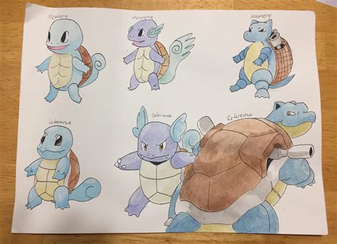 Memory Vs Reference Squirtle Evolution Line Pokemon