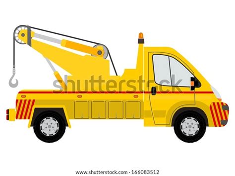 Tow Truck Silhouette Vector Stock Vector (Royalty Free) 166083512