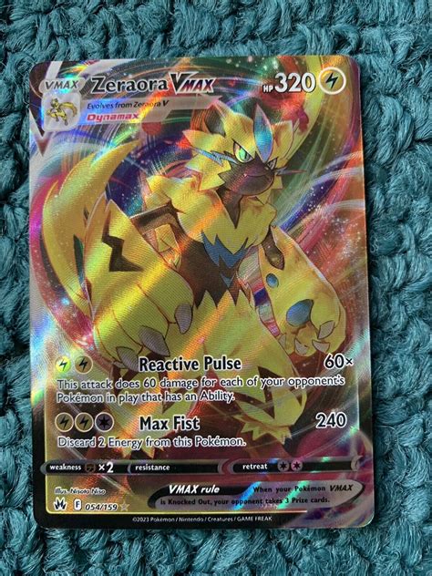 ZERAORA VMAX 054 159 Crown Zenith Set ULTRA RARE Full Art Pokémon