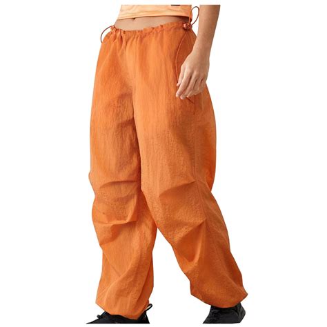 Elainilye Fashion Baggy Cargo Pants For Women Drawstring Straight Cargo Pants Loose Retro Spicy