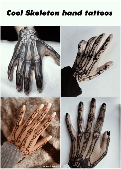 40 Skeleton Hand Tattoo Ideas That Look Cool - TattooTab