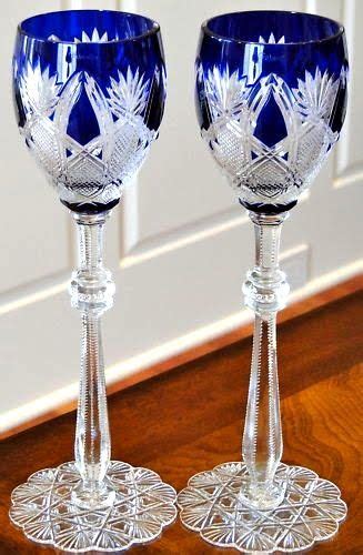 Pin On Cristales Copas Vasos Blue Glassware Crystal Glassware