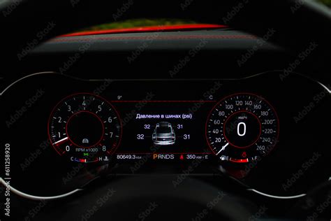 car dashboard with speedometer Ford Mustang Shelby gt500 Stock Photo | Adobe Stock