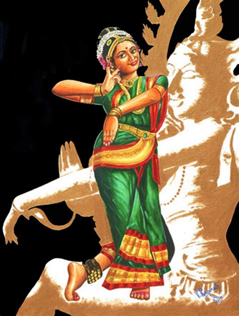 DANZA DIVINA De KUCHIPUDI Pintura De Ragunath Venkatraman