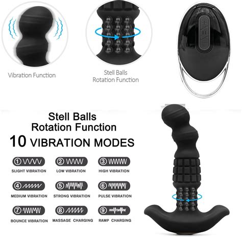 Sex Toy 360 Rotating Anal Vibrator Prostate Massager Anal Butt Plug